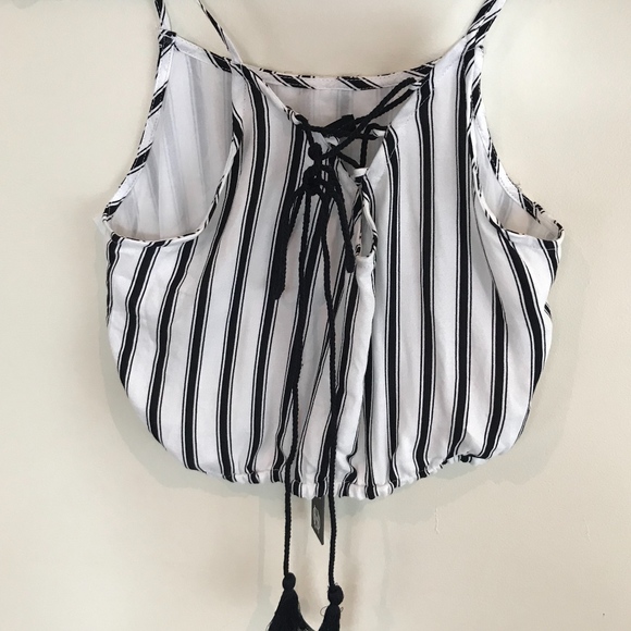 NWT HOUSE OF HARLOW 1960 SEAR STRIPE CROP TOP boho - Picture 4 of 6